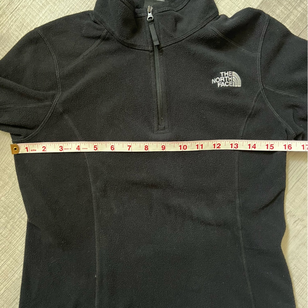 THE NORTH FACE Fleece Quarter Zip Jacket Sweater Size XS Black - Picture 8 of 10